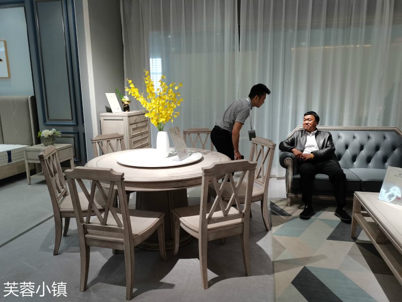 芙蓉小鎮現代輕奢美式櫻桃木家具展廳實拍9