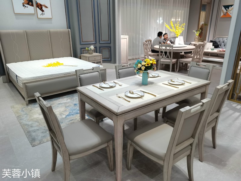 芙蓉小鎮現代輕奢美式櫻桃木家具展廳實拍11