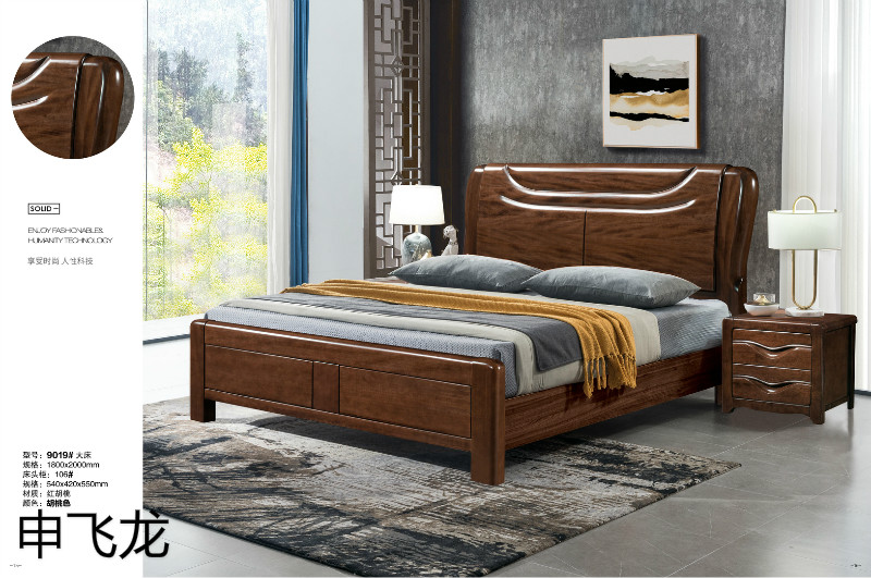 江西南康申飛龍烏金木床7