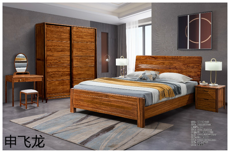 江西南康申飛龍烏金木床13