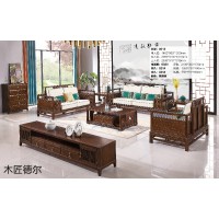 木匠德?tīng)柤揖?南康新中式家具,江西北美紅橡家具廠家,殳木紅橡木新中式家具