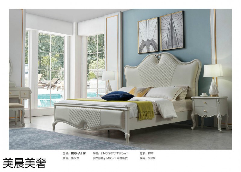 江西南康美晨美奢美式輕奢實木床9
