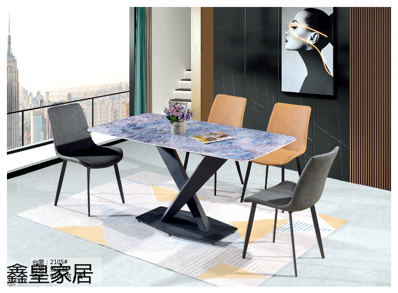 江西南康鑫皇微晶石、大理石、巖板餐桌椅18