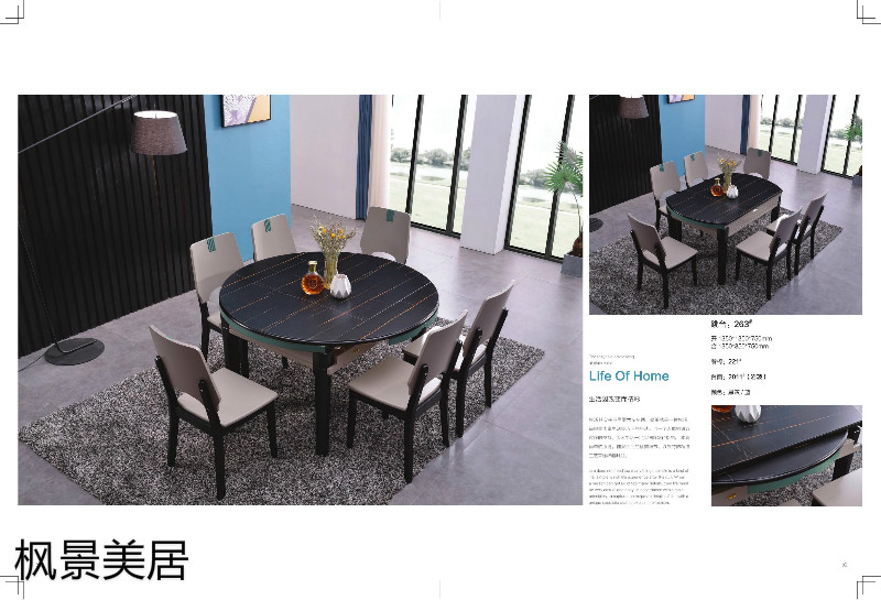 江西南康楓景美居輕奢極簡(jiǎn)餐桌椅23