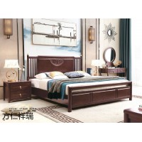 方仁祥瑞新中式套房家具，江西南康紫檀色新中式實木家具廠家，方仁家具有限公司