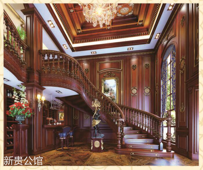 實木樓梯定制，實木定制護墻板