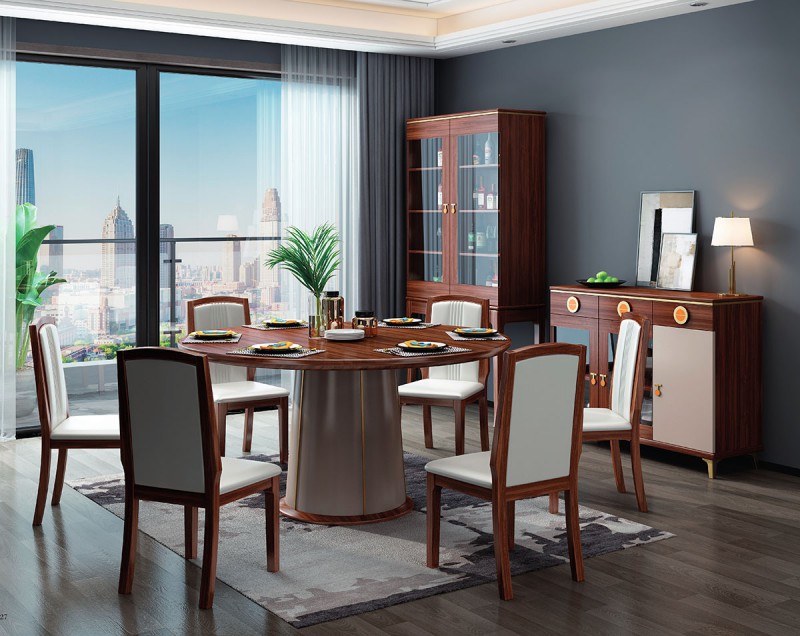 烏金木圓桌313#、餐椅309#