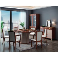 今晨至家烏金木圓桌313#、餐椅309#