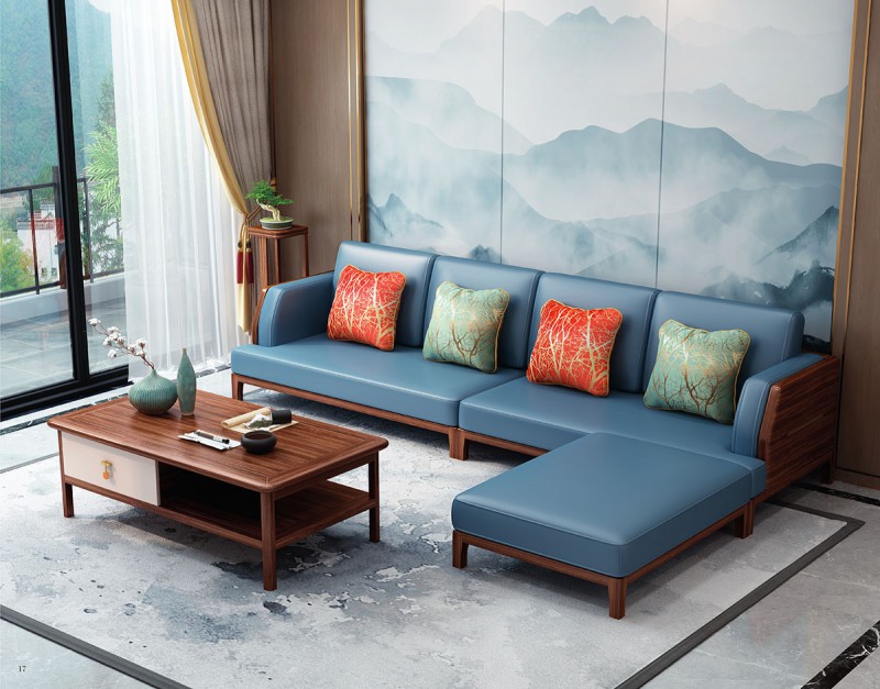 烏金木轉(zhuǎn)角沙發(fā)202#