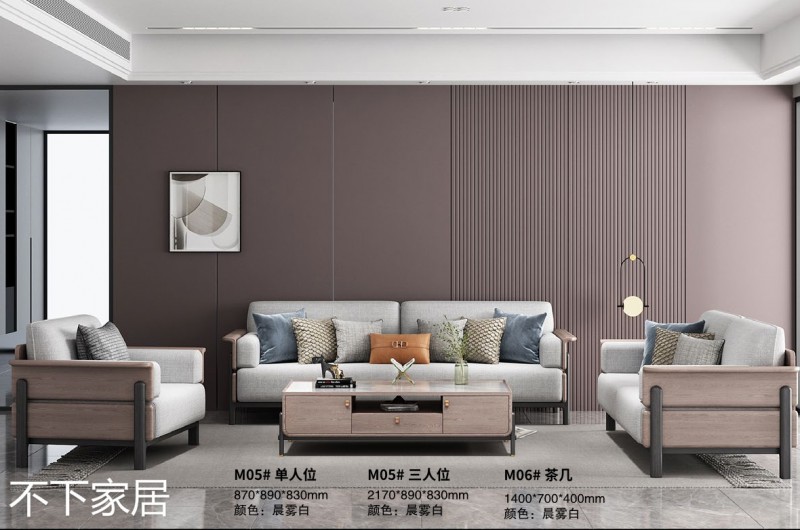 江西南康不下家居現代摩登紅橡木家具12