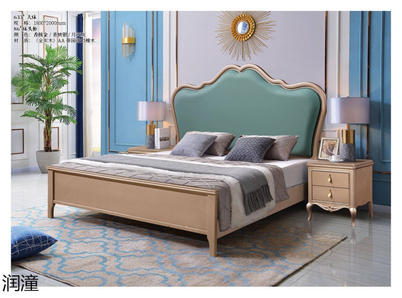 潤潼香檳金美式輕奢家具8