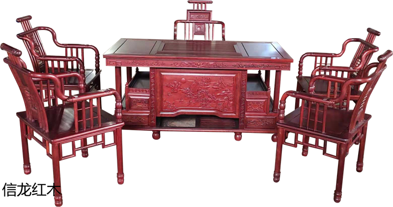 江西贛州南康紅花梨紅木家具21