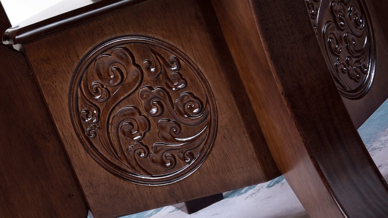 長樂北美胡桃色橡膠木555#餐桌介紹9