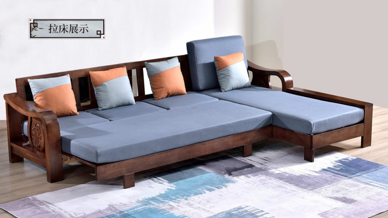 長樂家具北美胡桃色橡膠木602#沙發(fā)介紹4