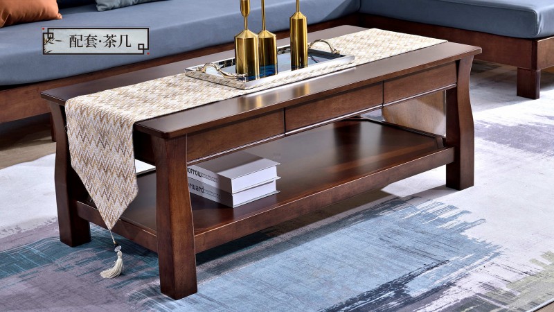 長樂家具北美胡桃色橡膠木602#沙發(fā)介紹10