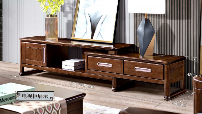 長樂家具北美胡桃色橡膠木8822#沙發介紹13