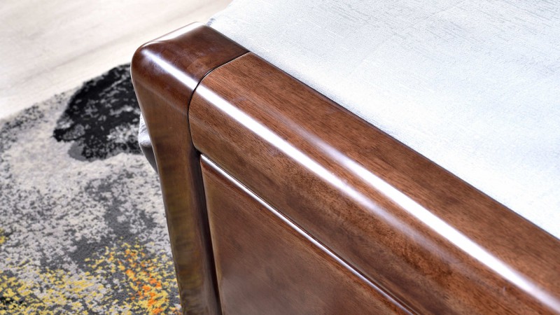 長樂家具北美胡桃色橡膠木1652#大床介紹9