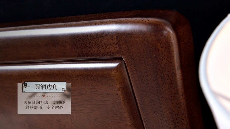 長(zhǎng)樂家具北美胡桃色橡膠木2130#大床介紹5