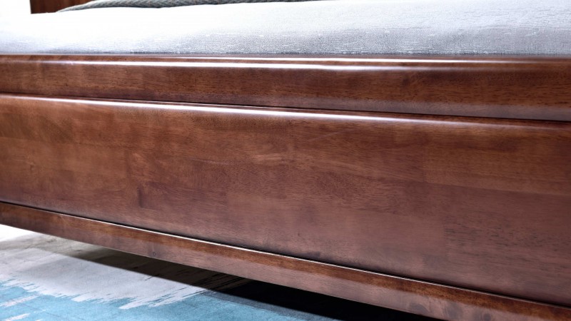 長樂家具北美胡桃色橡膠木2133#大床介紹9