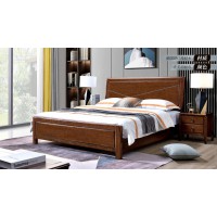 長樂家具北美胡桃色橡膠木2135#大床