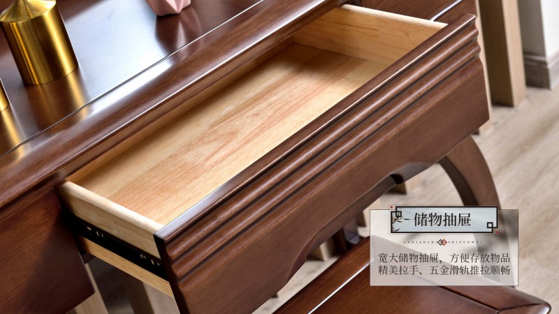 長樂家具北美胡桃色橡膠木2139#大床介紹17