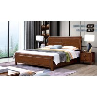 長樂家具北美胡桃色橡膠木2136#大床