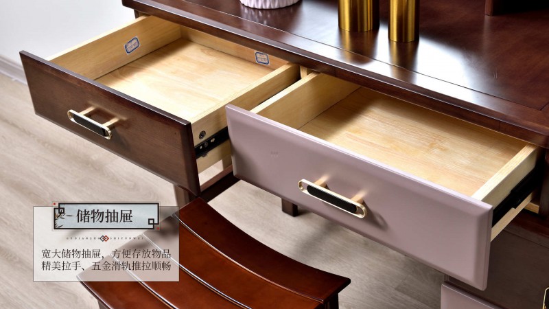 長(zhǎng)樂家具北美胡桃色橡膠木2152#大床介紹16