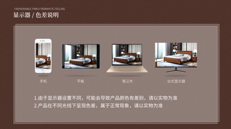 長(zhǎng)樂家具北美胡桃色橡膠木2152#大床介紹19