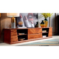 世華現代輕奢紅檀木家具：910#兩米電視柜