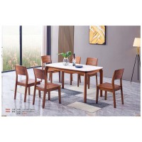 世華現代輕奢紅檀木家具：9009#方桌、9009#餐椅