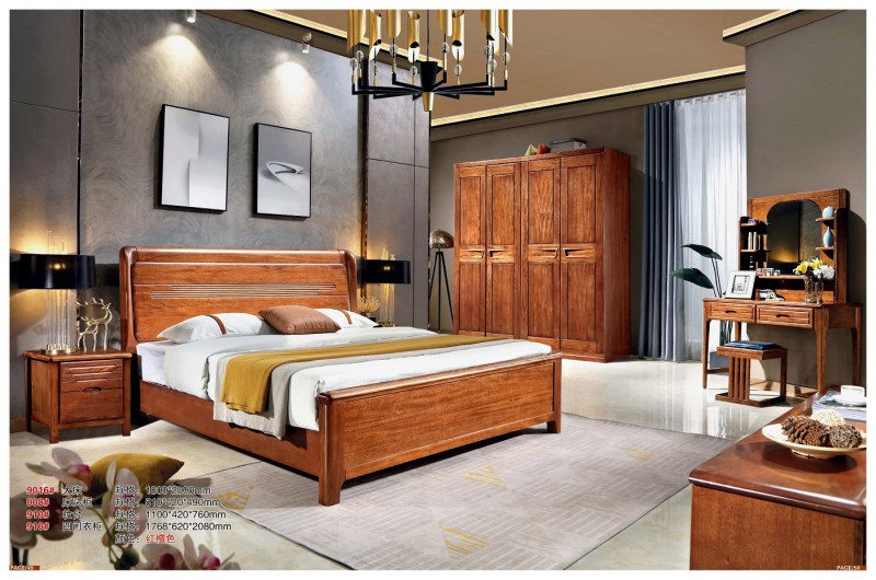 9016#大床、008#床頭柜、910#妝臺(tái)、910#四門衣柜