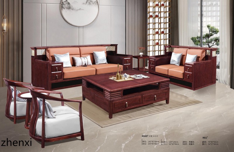 赤金檀木時尚新中式家具5