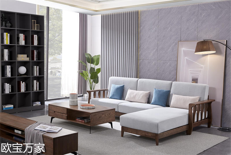 歐寶萬家現代時尚極簡白蠟木家具1