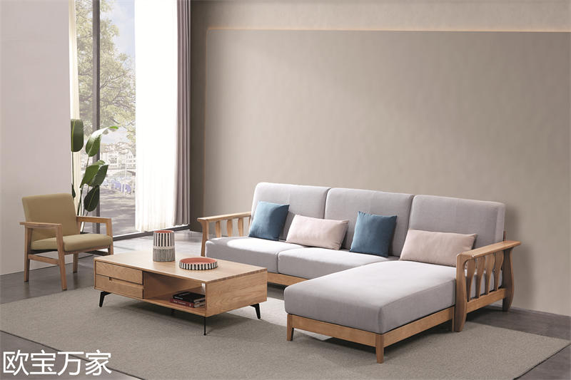 歐寶萬家現代時尚極簡白蠟木家具2