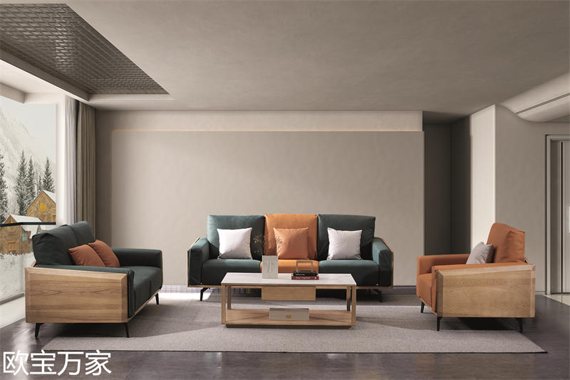 歐寶萬家現代時尚極簡白蠟木家具4