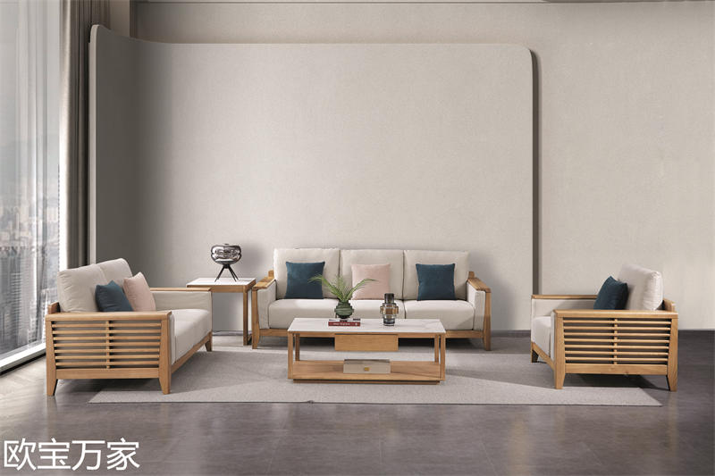 歐寶萬家現代時尚極簡白蠟木家具5