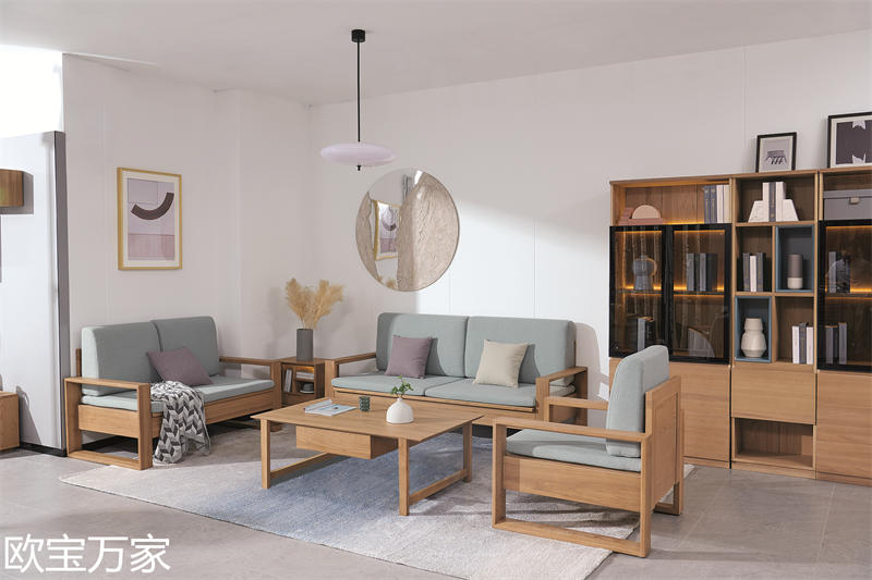歐寶萬家現代時尚極簡白蠟木家具16