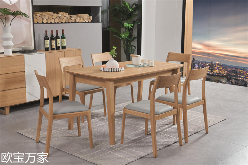 歐寶萬家現代時尚極簡白蠟木家具31