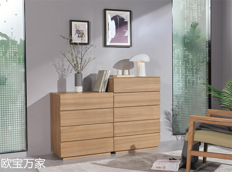 歐寶萬家現代時尚極簡白蠟木家具37