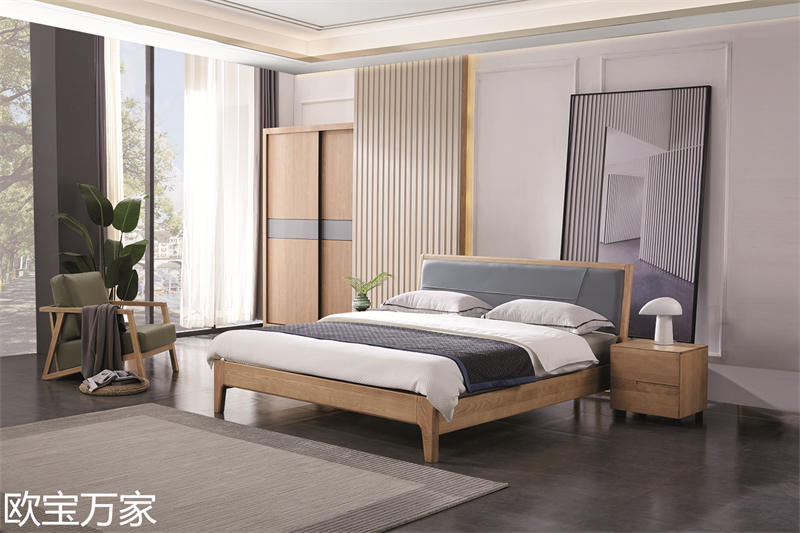 歐寶萬家現代時尚極簡白蠟木家具41