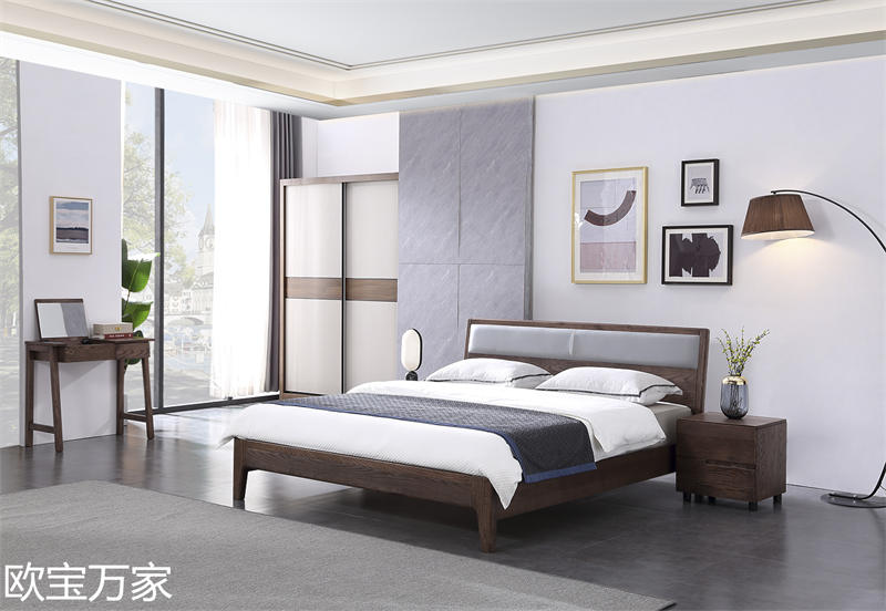 歐寶萬家現代時尚極簡白蠟木家具43