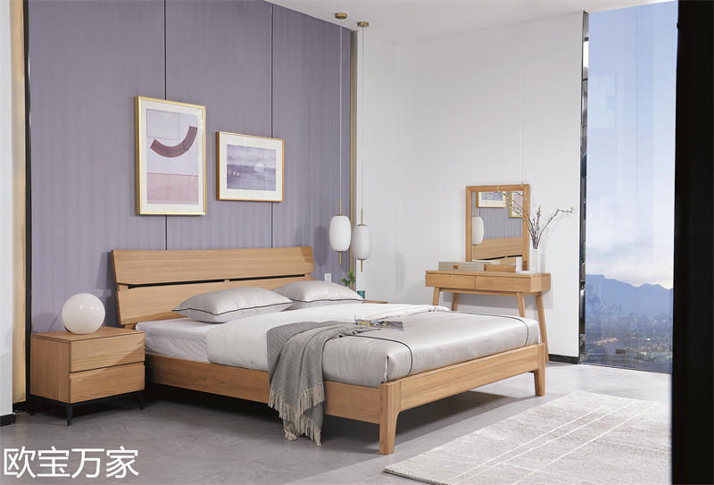 歐寶萬家現代時尚極簡白蠟木家具45