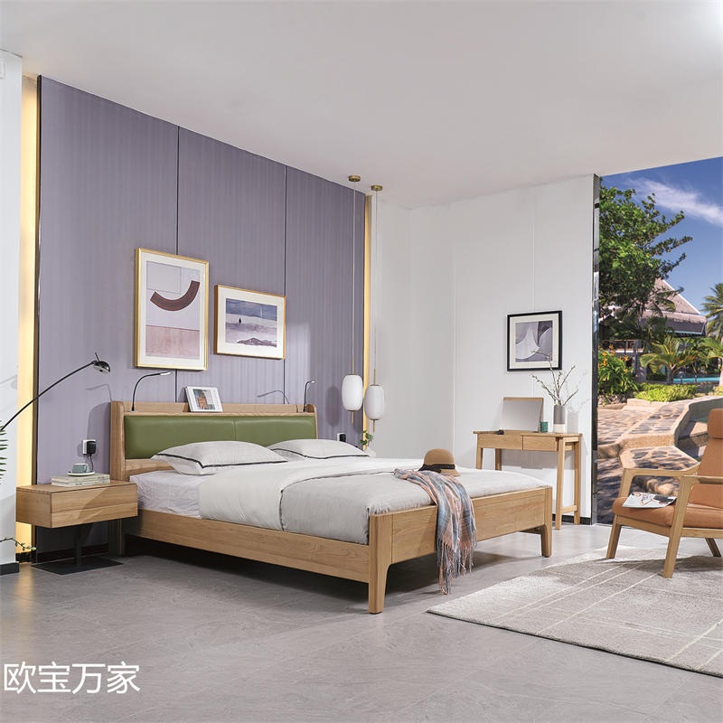 歐寶萬家現代時尚極簡白蠟木家具47