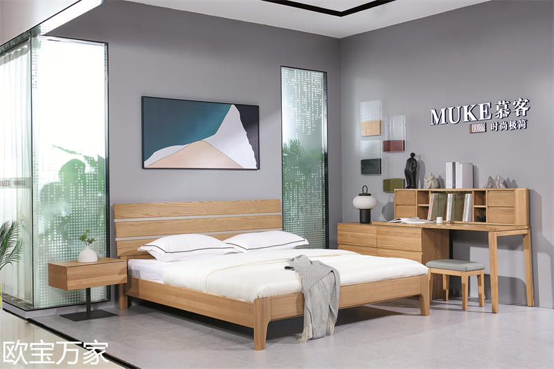 歐寶萬家現代時尚極簡白蠟木家具48