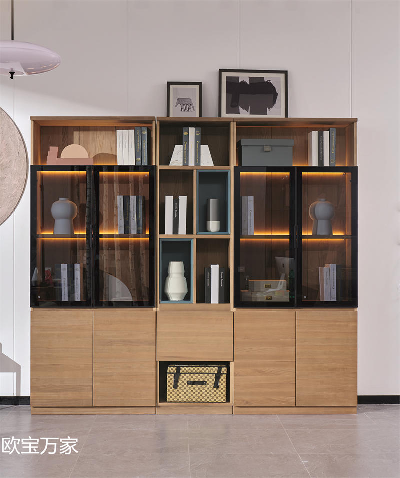 歐寶萬家現代時尚極簡白蠟木家具59