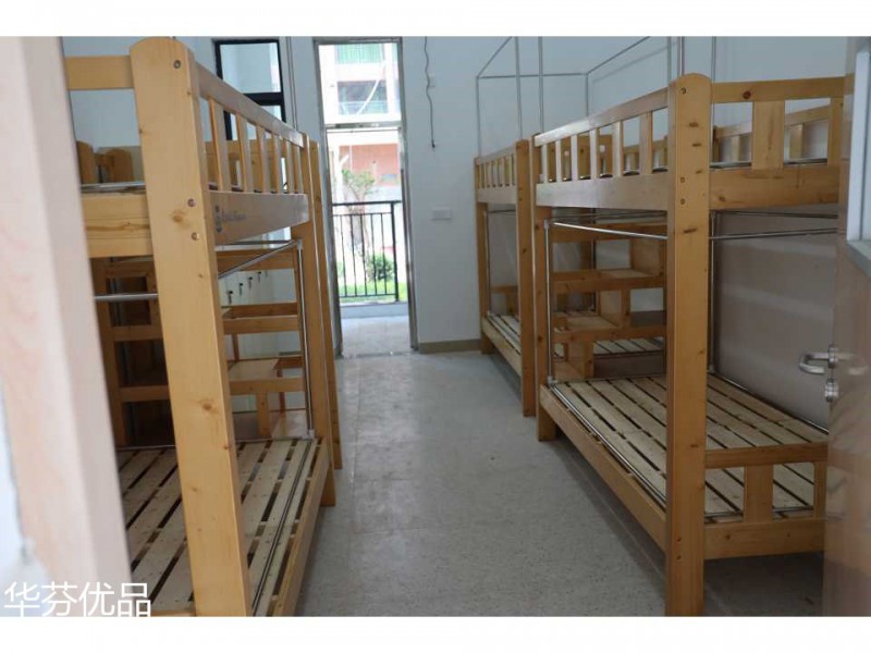 學校、部隊、科研實驗室實木家具、課桌、宿舍上下雙層床工程定制5