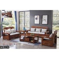 駿泰正悅中式實木客廳家具,江西南康紫檀色、胡桃色、梨木色實木沙發廠家,駿泰家具