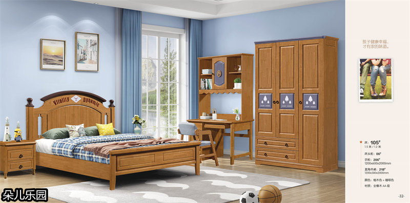 江西南康青少年兒童實木套房16