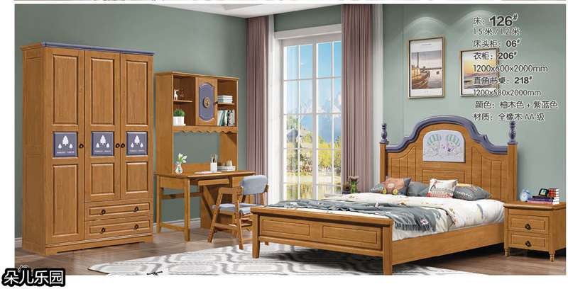 江西南康青少年兒童實木套房21