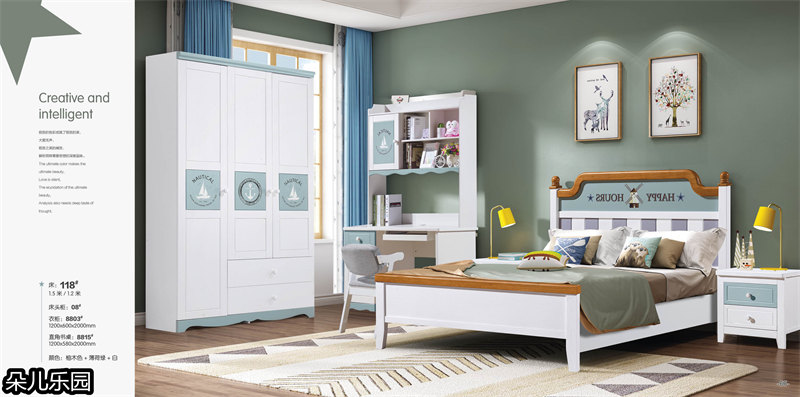 江西南康青少年兒童實木套房35
